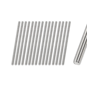 M3 X 50mm Right Hand Threaded Rods 0.5mm Thread Pitch 304 Stainless Steel Zinc Black Thread bar for Industry
