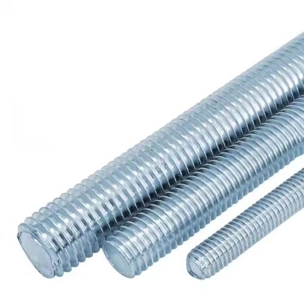 Carbon Steel Fully Threaded Rods 3/8 5/8 3/4 Inch M12 Zinc Plated 8.8 Grade Galvanized Studs 1000mm 3000mm for Construction