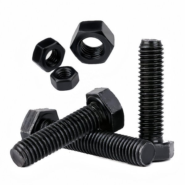 China High Strength Hex Bolt Hex Head Carbon Steel Grade 10.9/12.9 DIN/ASTM Standard Black Finish Factory Workshop