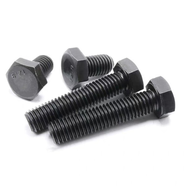 Carbon Steel Hex Bolt and Nut Set with Black Oxide Finish M10 M12 M14 M16 Sizes Hex Bolt for Construction