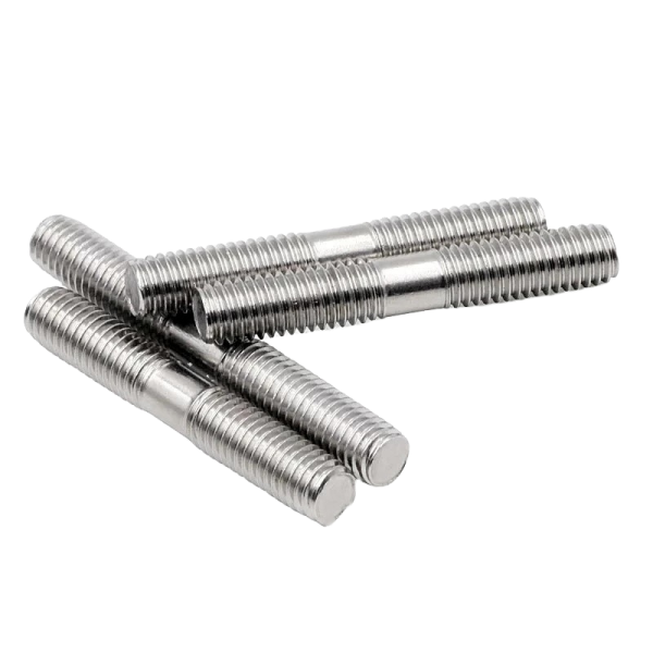A2 A3 Stainless Steel Double Head Polished Bolts & Nuts M12*1.5*20*75mm High Strength Half Thread Building DIN 975 Standard