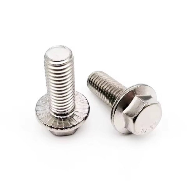 New Product 304/316 Stainless Steel 304 A2-70 Hex Flange Bolt Serrated Hexagon Flange Screw DIN 6921 Anti-vibration Fastener