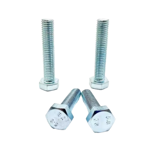 Carbon Steel Zinc Plated Hex Bolt and Nut Grade 8.8 DIN931/DIN933 M6-M36 High Strength Galvanized Bolt External Hexagon Screw