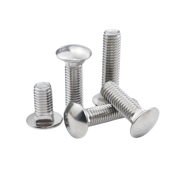 M6 M8 M10 M12 M14 M16 M20 Stainless Steel Carriage Bolt DIN603 SS304 SS316 Round Head Square Neck Bolt A2 A4 Coach Bolt