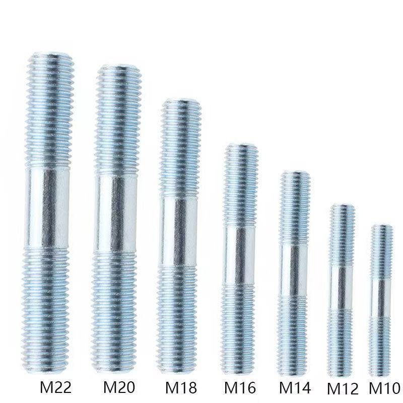 M10 M12 M14 M16 M20 M24 M27 M30 M33 M36 M39 M42 Double Sided Screw Bolt 304/316 Stainless Steel Stud Bolt Double Sided Stud Bolt specifications