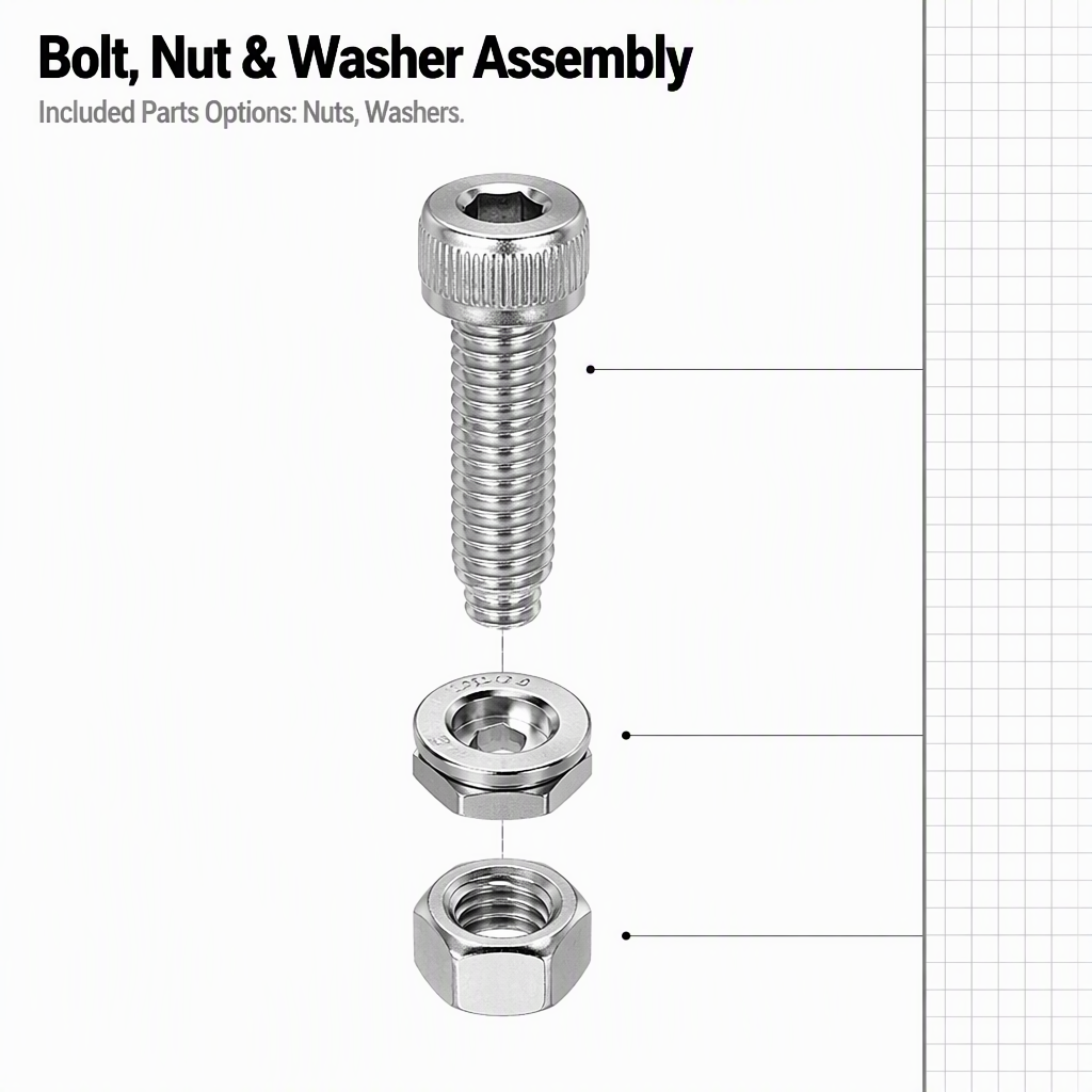 M12 M20 Allen Bolts Round Head Hex Head Bolt and Nut M10 M16 Bolt Grade 4.8 304 Stainless Steel Hex Socket Allen Key Bolt Screw specifications