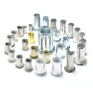 Carbon Steel Zinc Plated Head Rivet Nut Kit Class 4.8/6.8 Left Hand Forged Locking Collar Corrosion Resistant Insert Healthcare