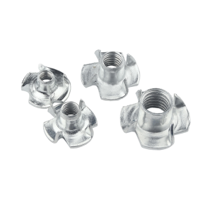 DIN1624 M4-M10 Carbon Steel Four Claw Insert Nut with Prong T Nut Zinc Plated Fully Threaded for Mining & Industrial Use