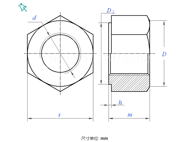 Black Oxide Hexagon Nut Metric Class 4.8 8.8 External Hex Right Hand Fully Threaded Fastener Heavy Industry specifications