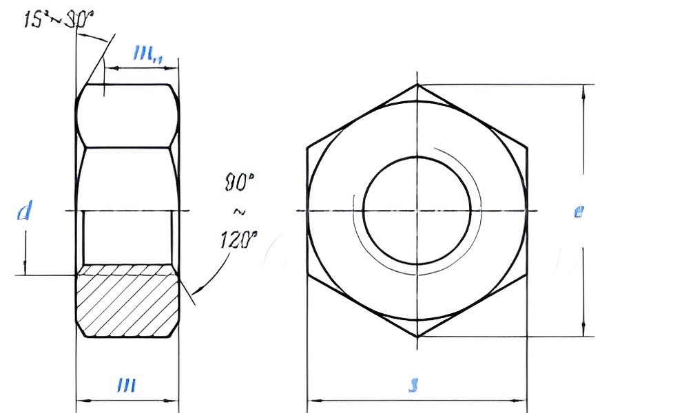 GB/DIN Standard M6 Nuts Hot-Dip Galvanized with Zinc Plated 4mm Nut Finish Strong Anti-Corrosion Customizable for Various Fields specifications